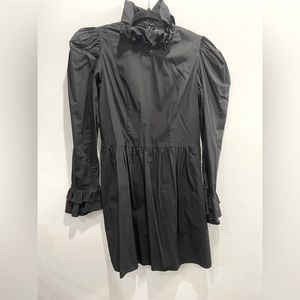 Batsheva black mini Prairie dress